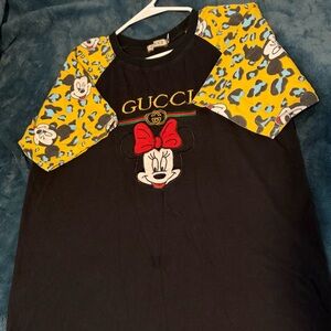 Black and Yellow Minnie Mouse Tee
